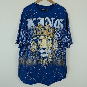 Contender Blue King Lion Graphic Short Sleeve T-shirt